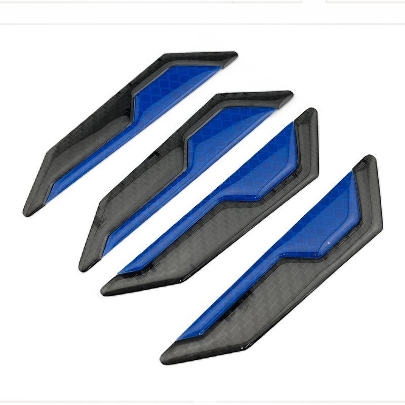 4Pcs Car Door Anti-Collision Strip Body Stickers Reflective Warning Stickers Decorative Scratch-Resistant Modified Universal