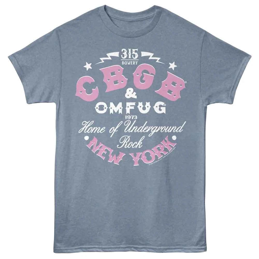 

CBGB - NY - American Classics - Indigo Heather Adult Short Sleeve T-Shirt XL