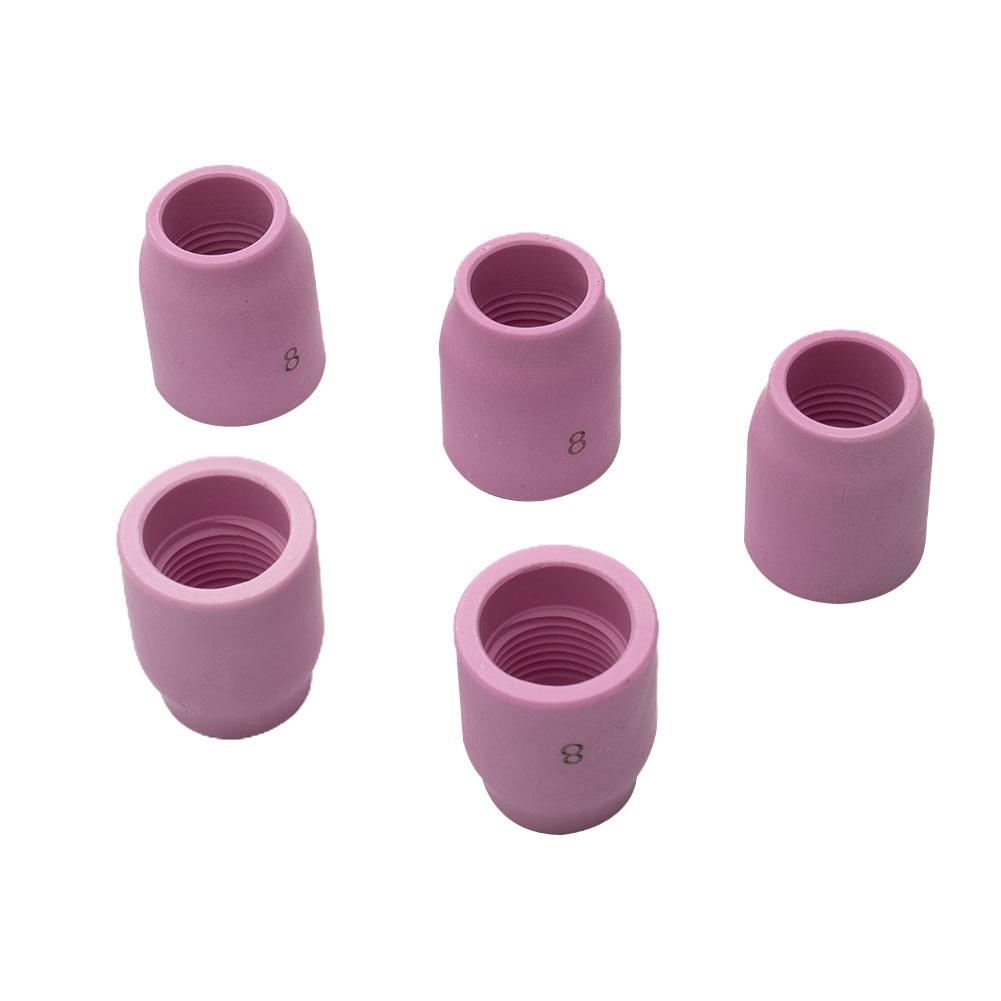 Nozzle Gas Lens Cups 5pcs Accessories Alumina Ceramic
