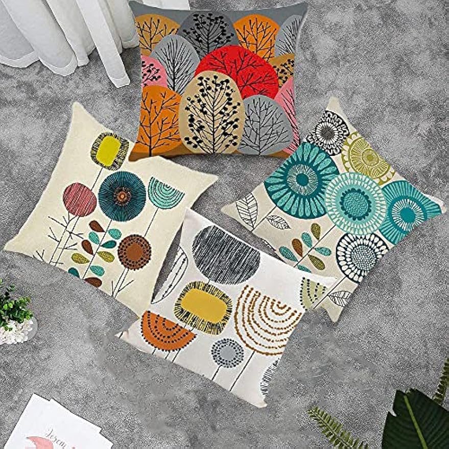 Decorative Pillowcase,Throw Pillowcase With Invisible Zipper,Suitable For Bedroom And Living Room Art Cushion Cover Home Decor