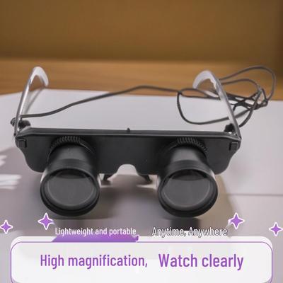 Head-Mounted HD Fishing Binoculars: High Magnification Lens for Viewing Fish Floats, Wearable Myopia Magnifier.