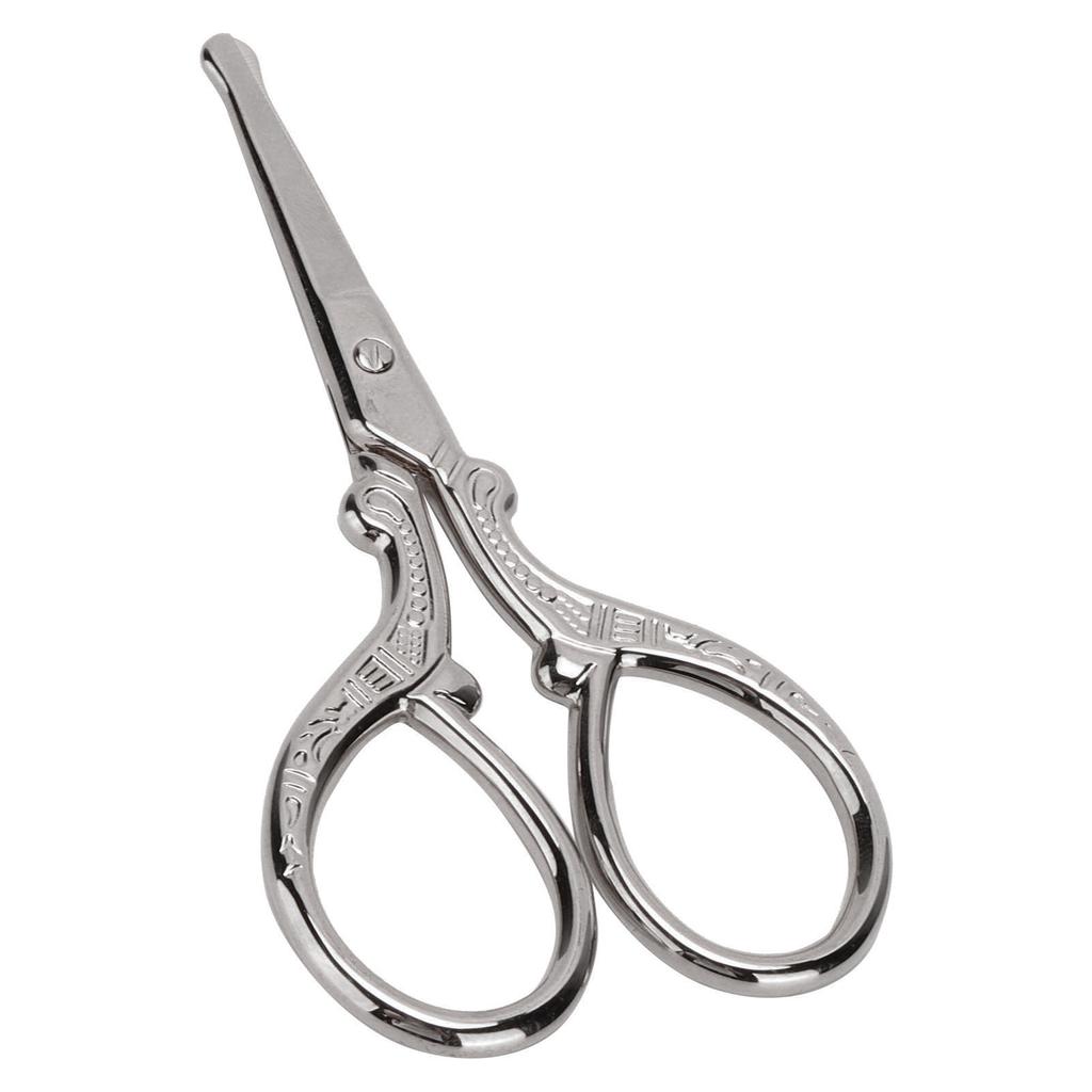 Vintage Embroidery Scissors Stainless Steel Tea Ceremony Bag   Stitch   Tool(Round Head Gold MJFY01 )