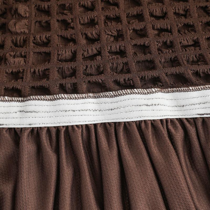 Ruffled Seersucker Sofa Cover for Living Room Thick Elastic Solid Stretch Couch Slipcovers 1/2/3/4 Seater Sofa Armchair Cover