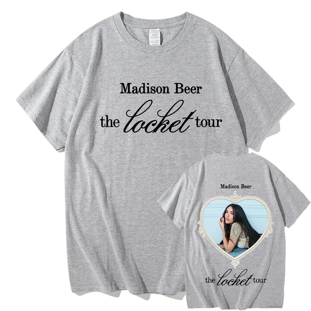 Madison Beer The Locket Tour 2026 T-Shirts Pure Cotton Fashion Casual Aesthetic Graphic Unisex Fans Shorts Sleeve Vintage Tops