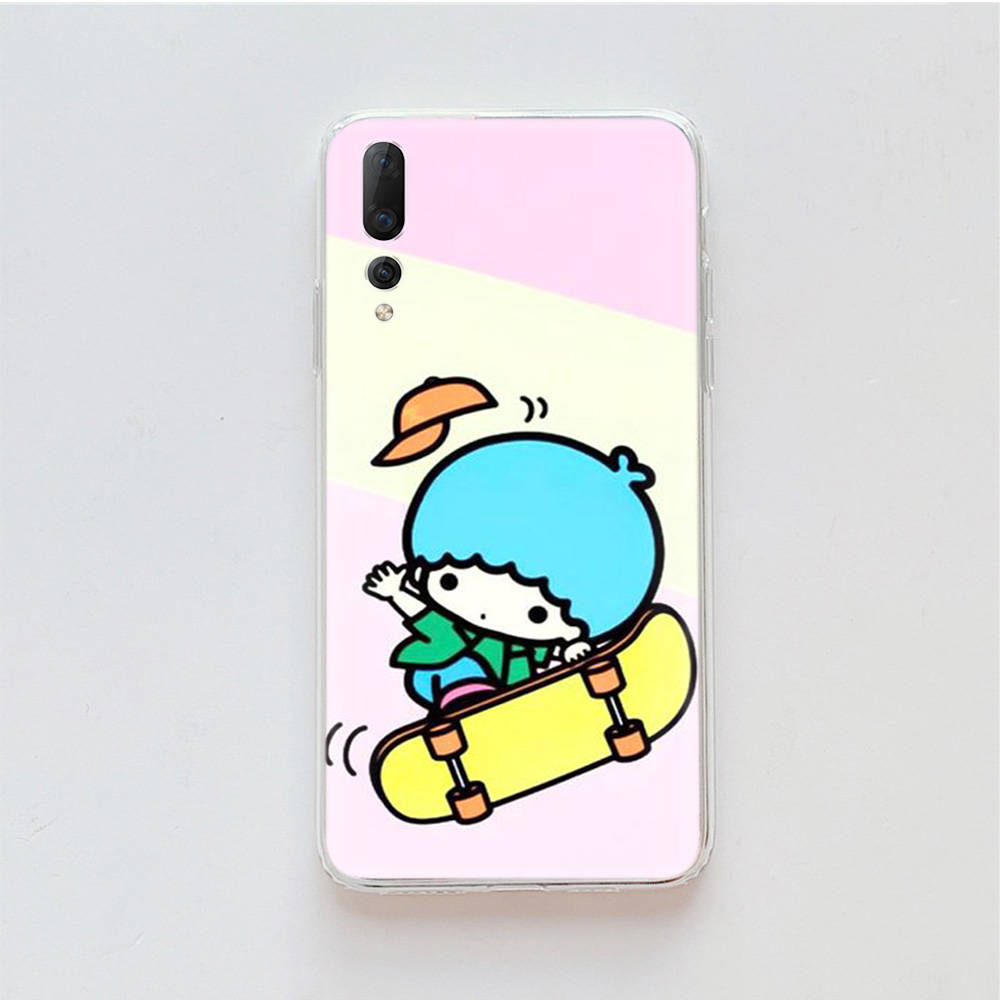 Transparent Case for Samsung A04 A14 A23 M33 M53 Realme 10 9 C35 C55 VIVO X80 Infinix Hot 30 Note 11 Tecno Spark 8P Pro L-31 Cute Little Twin Stars