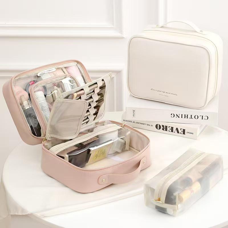 2025 Women's Large Capacity Travel Cosmetic Bag for Skincare and Makeup