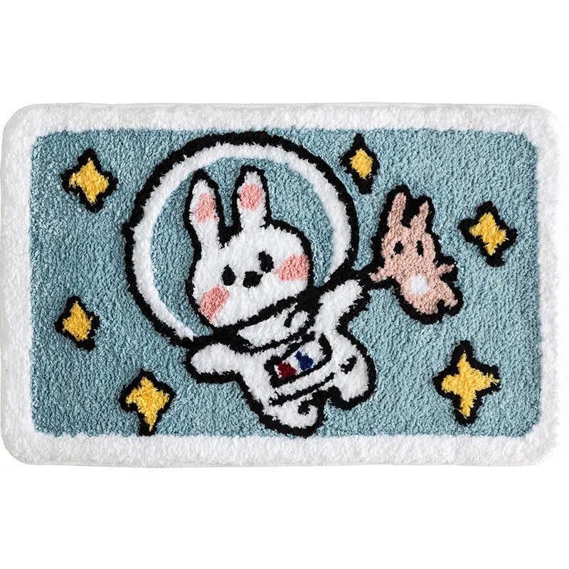 Bathroom Non-slip Absorbent Carpet Home Bedroom Mats Plush Floor Doormat Bathroom Washable Quick Drying Carpet