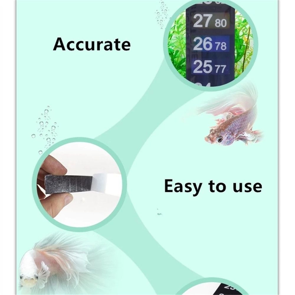 1/3/5Pcs Multi-Functional Digital Liquid Crystal Temperature Stickers Aquarium Thermometer Fishbowl Accessories Temp Meter