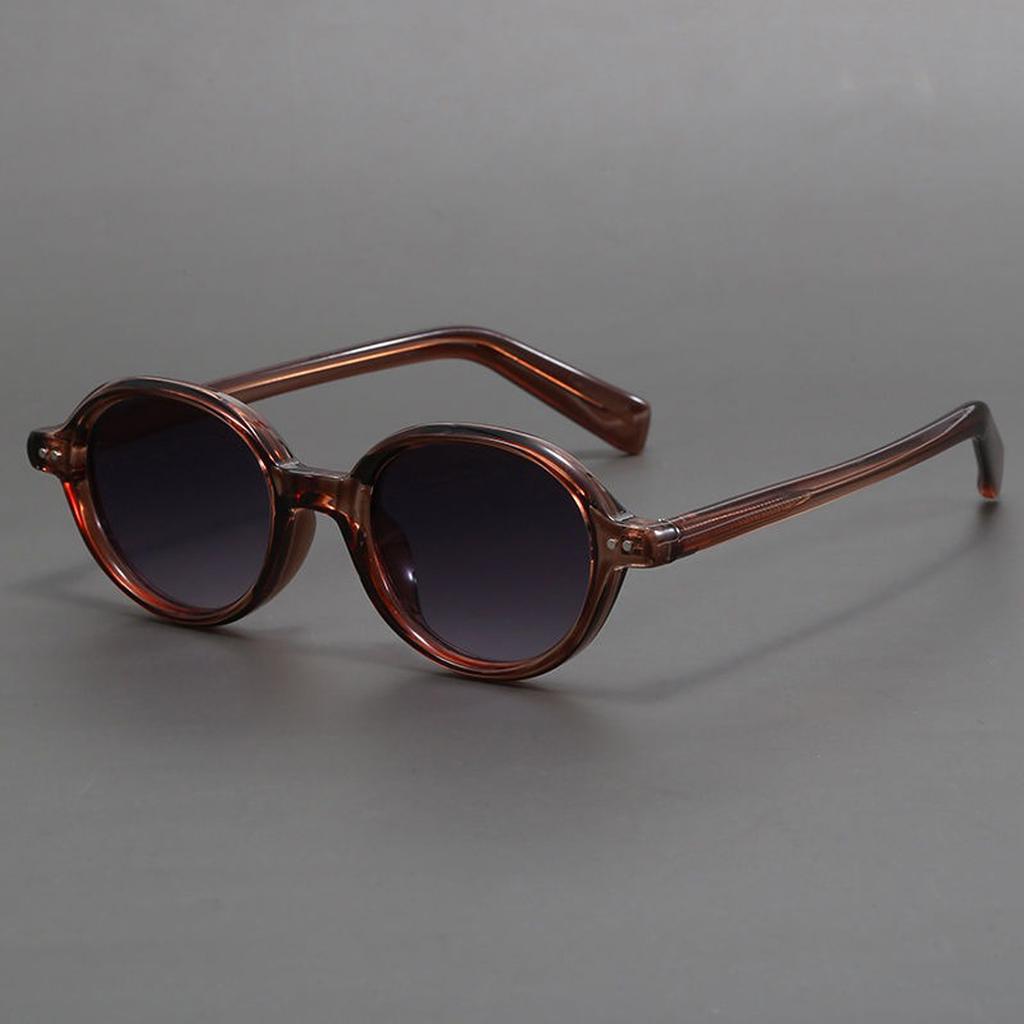 Acetate Small Round Sunglasses Men Women Unisex Retro Japanese Style TR90 Oval Frame