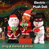 35cm Jucărie de Pluș de Crăciun Om de Zăpadă Elan Dansând Cântând Jucării de Pluș Electrice Păpușă de Pluș Decor pentru Casă