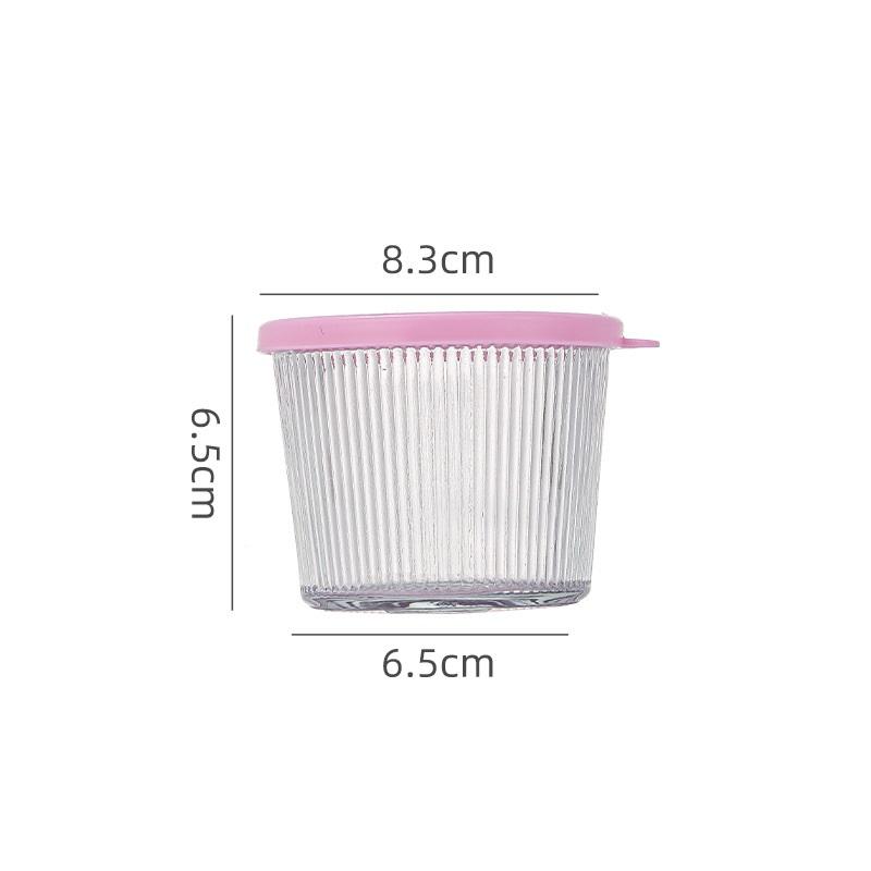 1/4Pcs 200Ml Glass Storage Jars Transparent Thicken Glass Storage Containers Multifunction Fresh-Keeping Mini Clear Jars Kitchen