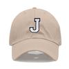 Initial Letter A-Z Embroidered Khaki Baseball Cap for Women Men Fashion Adjustable Soft Cotton Dad Hat Unisex Classic Golf Caps