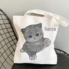 Kawaii Catshark Print Canvas Harajuku Shoulder Bag