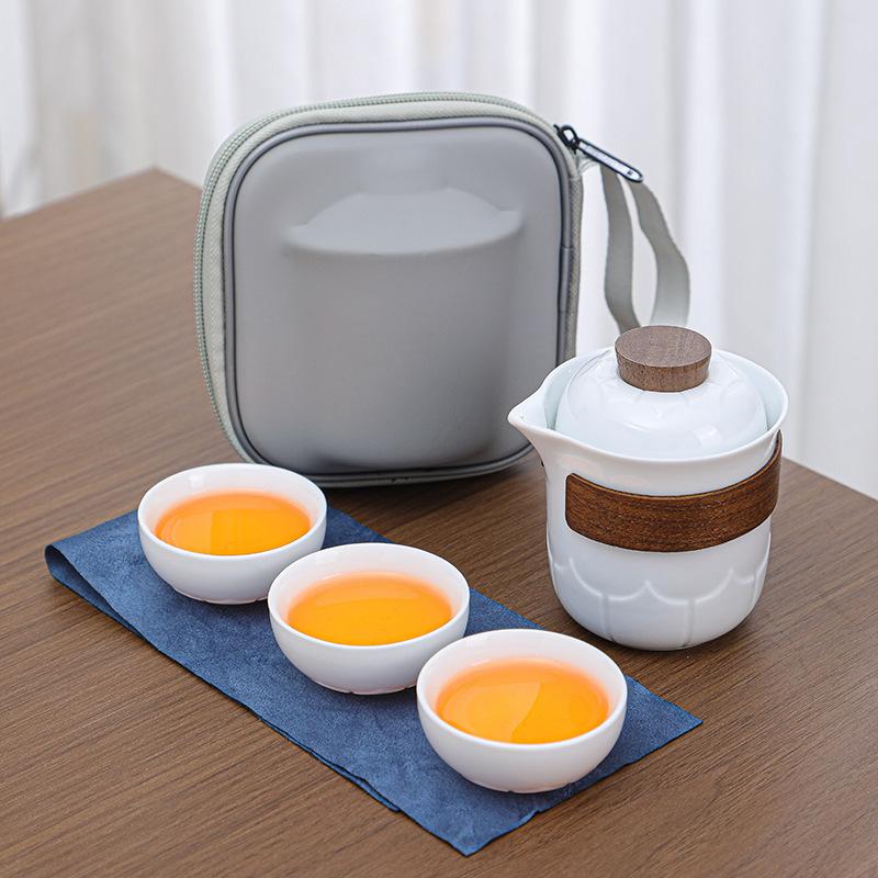 

Outdoor Travel Kung Fu Tea Set Household Simple Portable Express Cup Company Opening Event Souvenir
