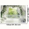 2D Elegant Floral Curtain Photography Background for Bridal Shower