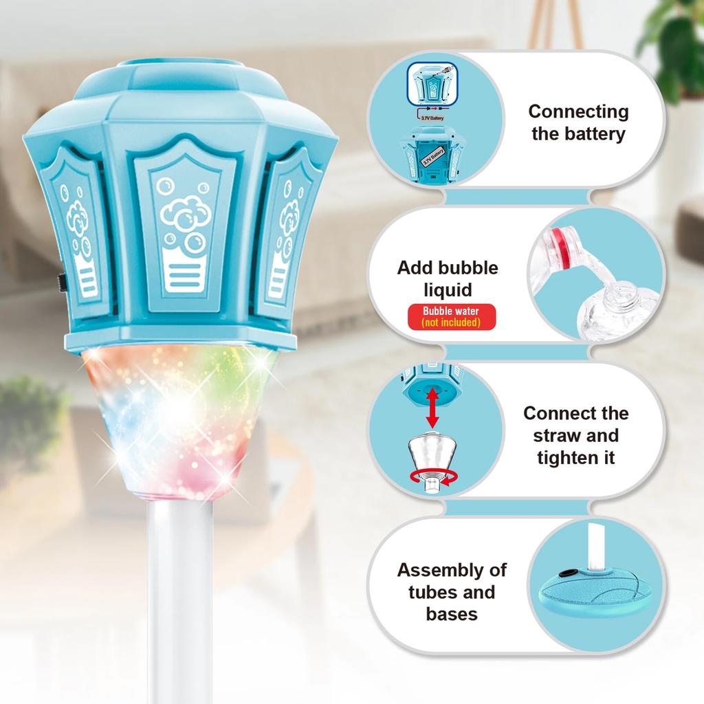 Automatic Lampstand  Bubble Machines Electric Soap Bubbles Lantern Maker  Blowing Toys for Outdoor Birthday Wedding Party Games