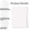 6pcs A5 Binder Dividers Planner Insets 6 Tabs Clear Acrylic Index Divider Refillable Page Protectors for 6 Ring Binder Notebook (A5)