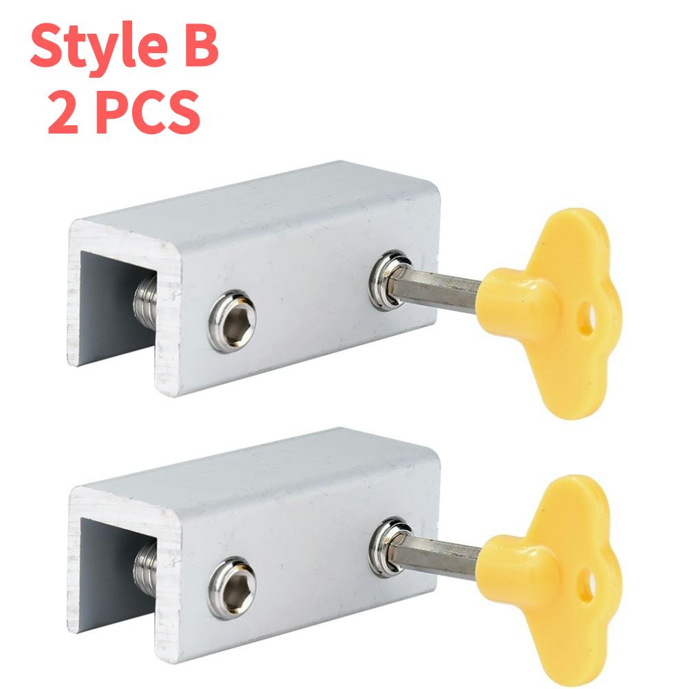 10-1PCS Aluminum Alloy Sliding Sash Stopper Sliding Door Window Anti-theft Lock Window Sliding Door Baby Kids Child Safety Lock