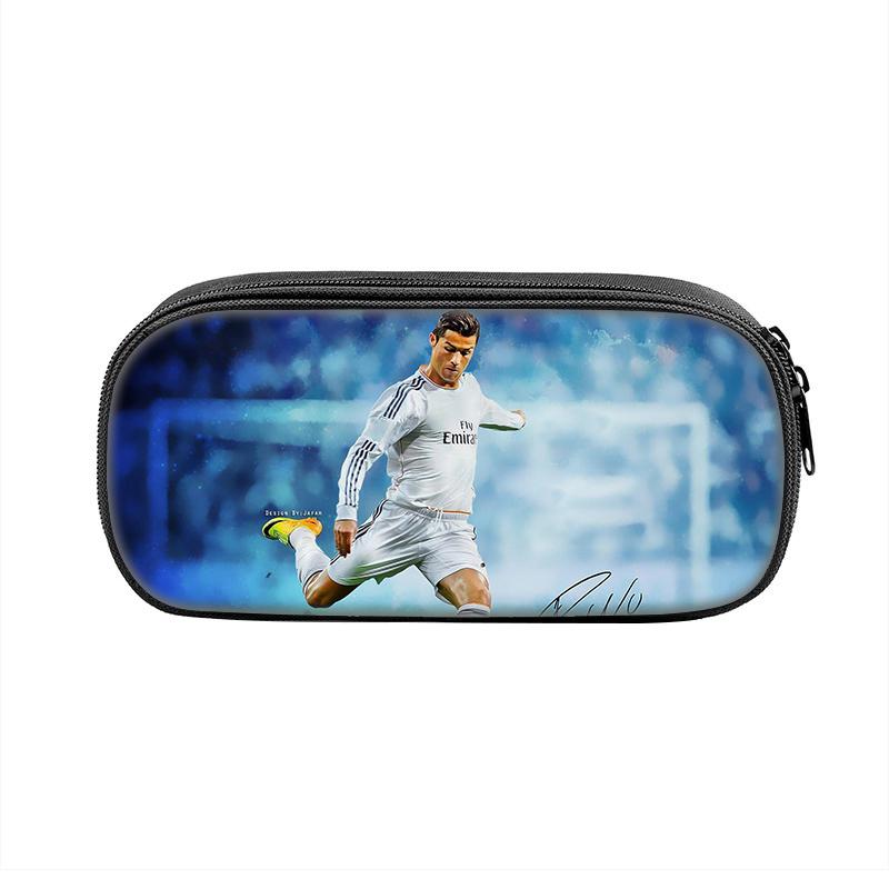 Ronaldo Astuccio per Ragazzi e Ragazze Borsa Portapenne Stella del Calcio Scatola Portapenne con Zip per Ragazzi e Ragazze Miglior Regalo Borse Cosmetiche da Donna