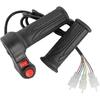 Electric Twist Throttle Grips, Electric Scooter Three Speed Throttle Handlebar, LED Battery Voltage Display Electric Bike Throttle Accelerator
