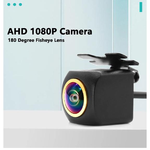 QMKJ AHD CVBS 1080P Full HD 180 Degree Wide Angle Reversing Image Camera Night Vision Golden Fisheye Len Car Rear View Camera