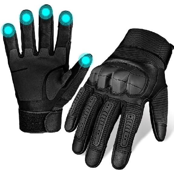 

Ruck & Recon Tactical Gloves for Men Waterproof Touchscreen Breathable Flexible Fabric Small чорний