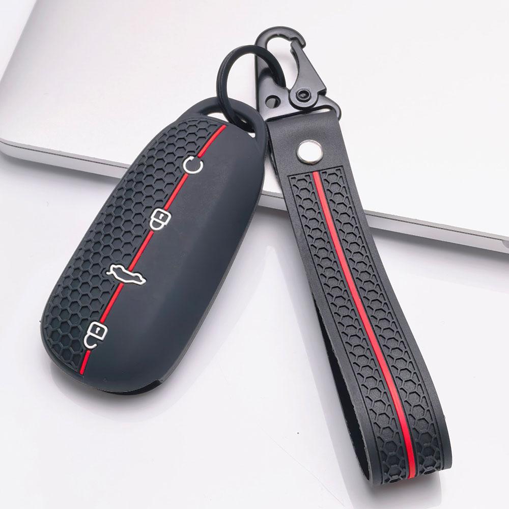 Key Shell Cover for Chery Omoda C5 Tiggo with Keychain Anti-Scratch Guard Shockproof Protection Soft Grip Texture Responsive Button Touch