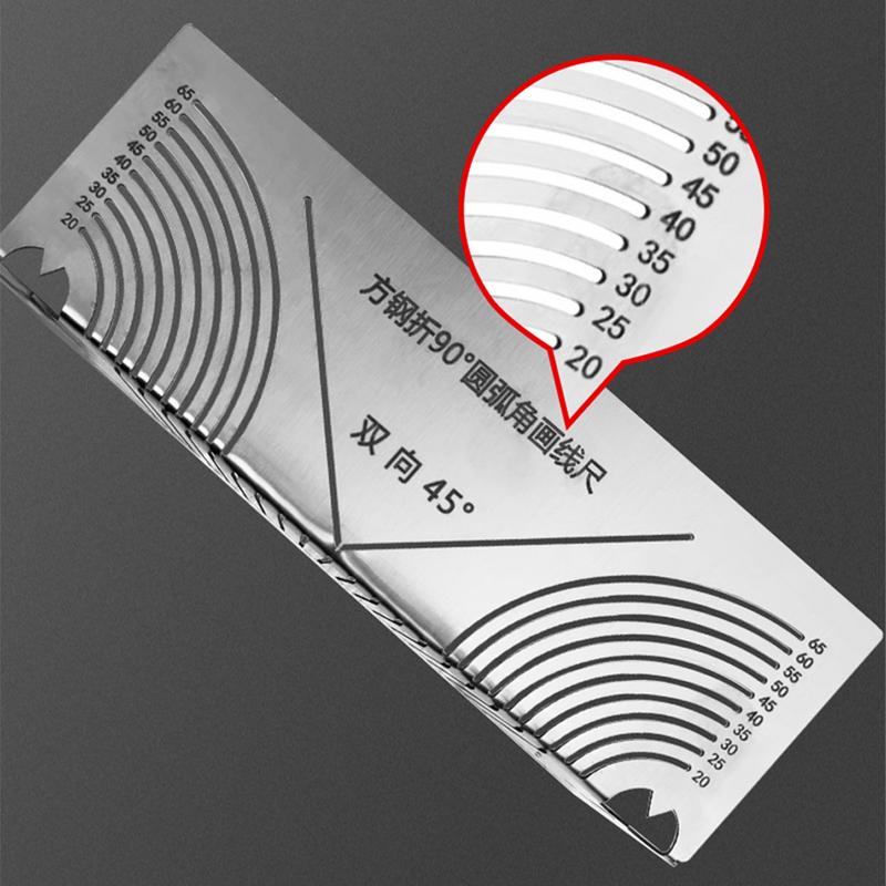 Arc Marking Ruler Construction Tool Folding Linear Arc DualPurpose Scriber Drawing Tool 90 Degree Folding Ruler Scriber Tool