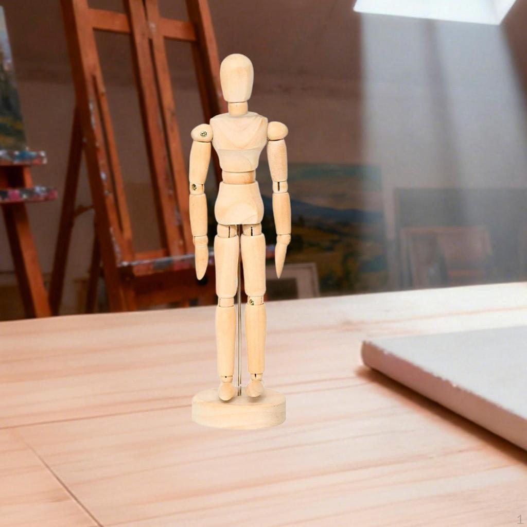 Künstler Holzmannequin Bewegliche Ornament Animator Illustratoren Flexibler Körper 13,5cmx4cm