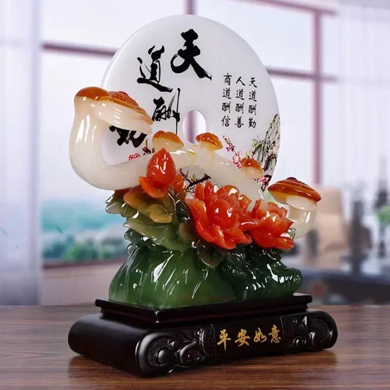 Safe Happy Resin Ornaments Crafts Living Room Wine Cabinet Decorations Office Decor Housewarming Gifts Accessories