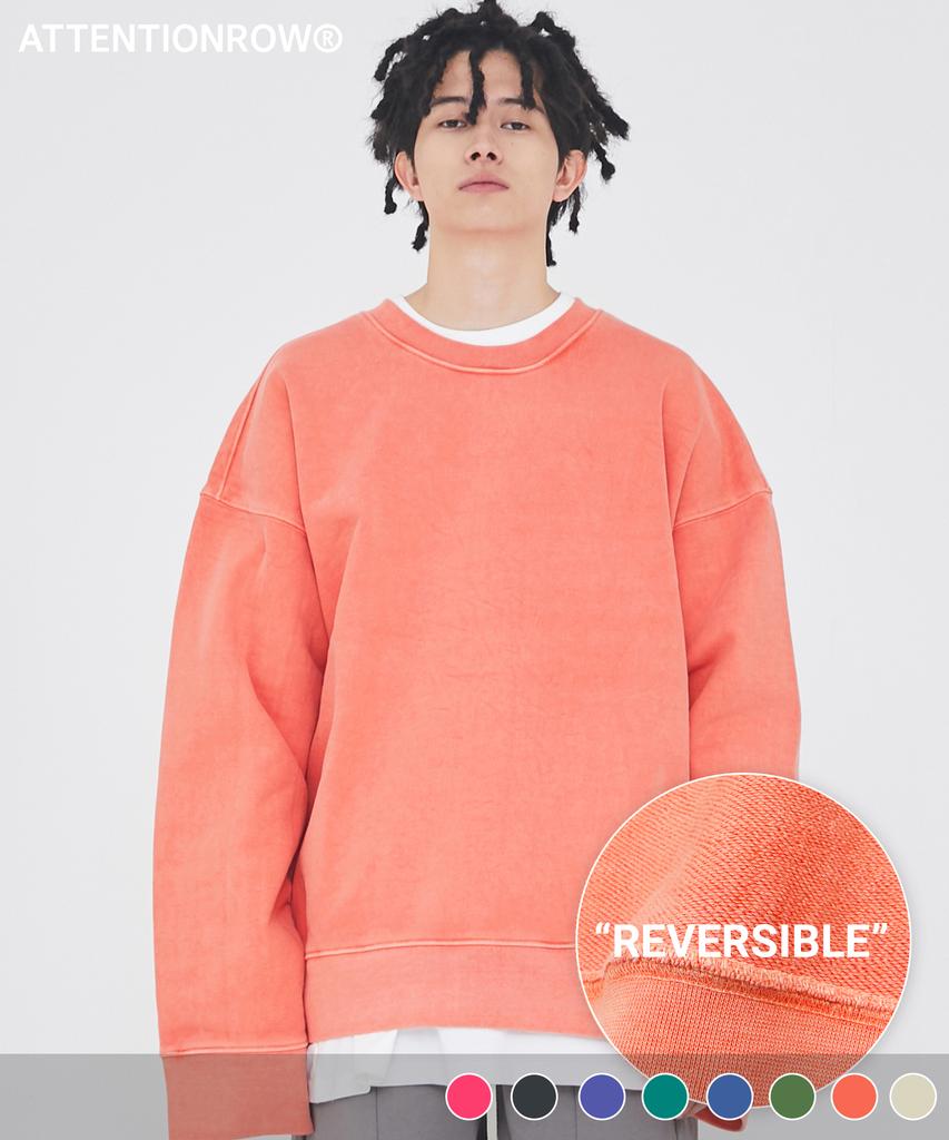 ATTENTIONROW Loco Pigment Reversible Heavy Sweatshirt (9 Colors) (Type A)
