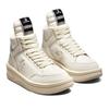 Rick Owens DRKSHDW x Converse Weapon Series Turbowpn Leather Collaborative Mid-Top Retro Basketball Shoes Unisex Ivory White