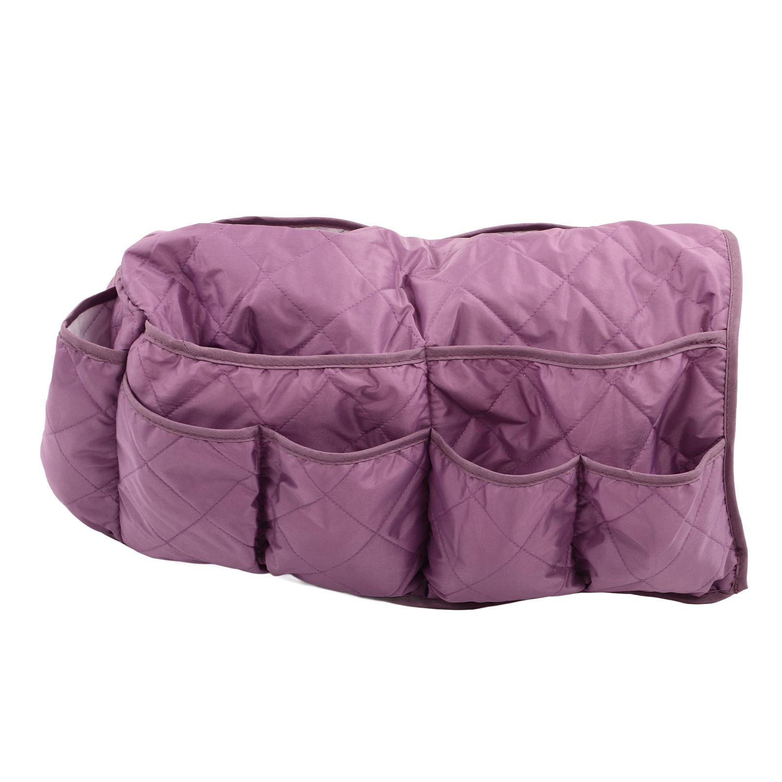 

Сумка для хранения на подлокотнике дивана, 14 карманов, большая вместимость, водонепроницаемый подвесной органайзер для хранения на прикроватной тумбочке фиолетовый