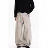 Old money drape casual trousers men's spring loose versatile silhouette senior scimitar wide-leg casual trousers