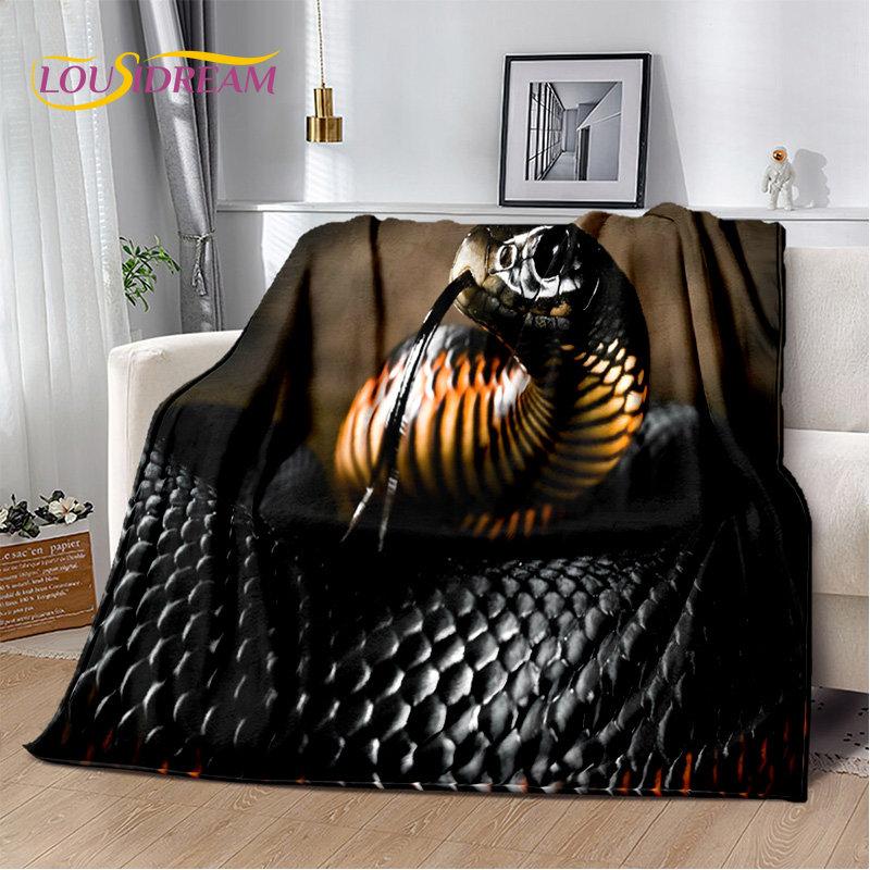 Gothic Horrible Snake Serpent Soft Plush Blanket,Flannel Blanket Throw Blanket for Living Room Bedroom Bed Sofa Picnic Cover Kid