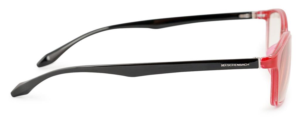 ESCHENBACH Bifocal Reading Glasses, Blue Light Blocking, PC Viewer, Red/Black, +2.5 Degrees, 2993-1425