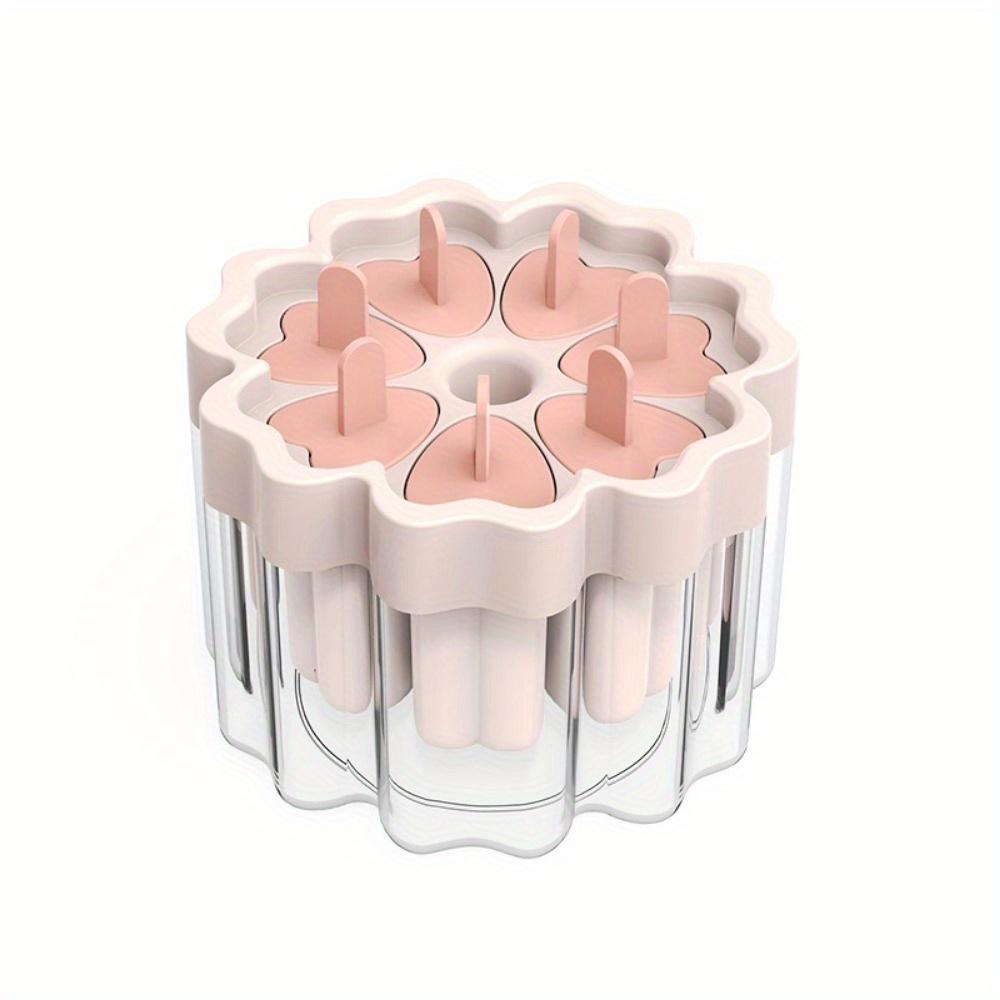 7 Cavities Ice Cream Mold - Reusable Popsicle Maker for Home, Easy Demolding DIY Ice Pop Grid Tray