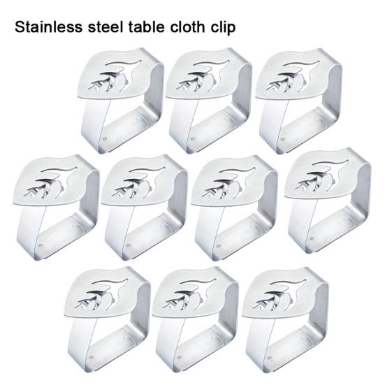 10 Stück Metallklemmen Hotel Blattform Tischdecke Abdeckung Esstisch Halter Clips