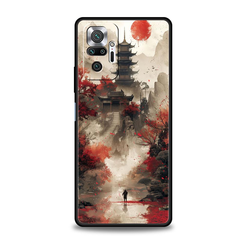 Japanese Anime Landscape Art Phone Case For Xiaomi Redmi Note 14 13 12 10 11 Pro Plus 14C 13C 12C 10C 9C 5G Soft TPU Cover