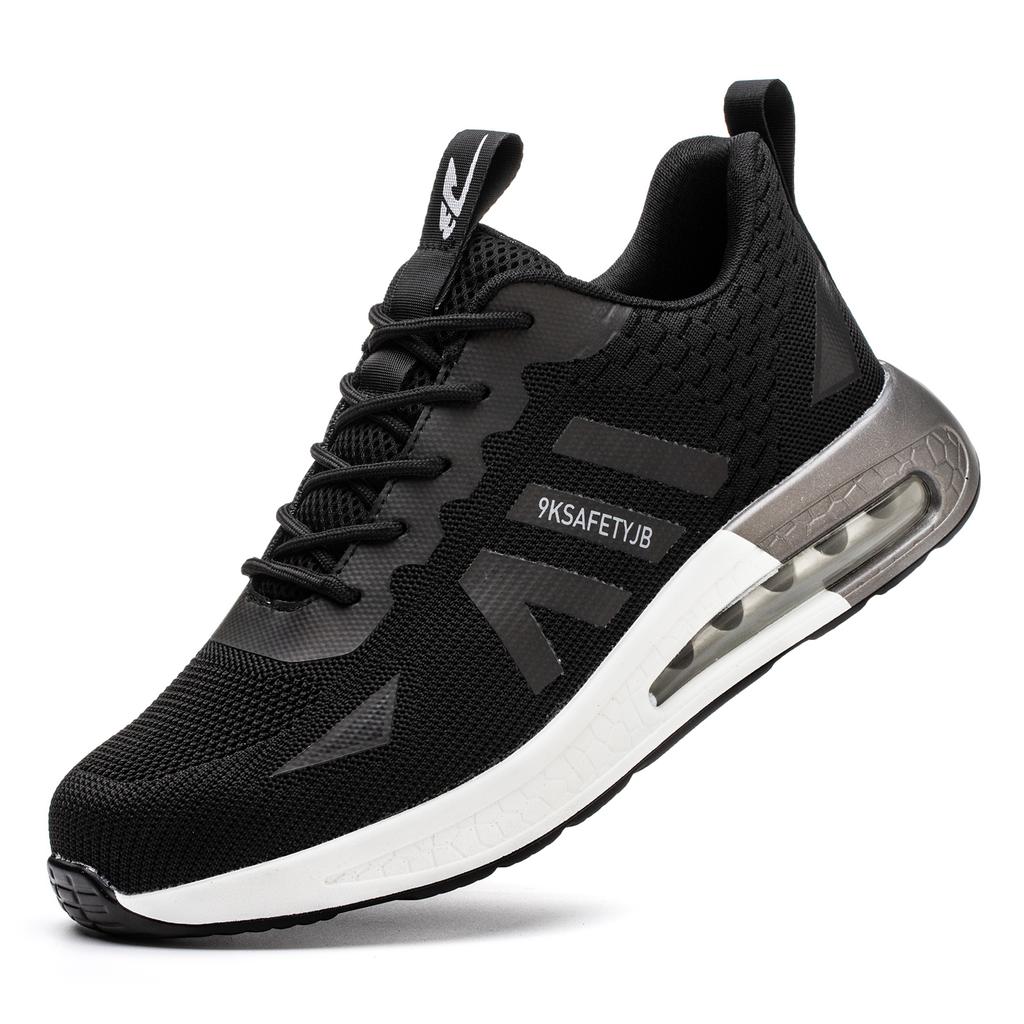 JB9192 Mode Neue Outdoor Industrie Sicherheitsschuhe Hoher Rückprall Bequem Rutschfest Sicherheitsschuhe Schwarz Mesh Herrenschuhe