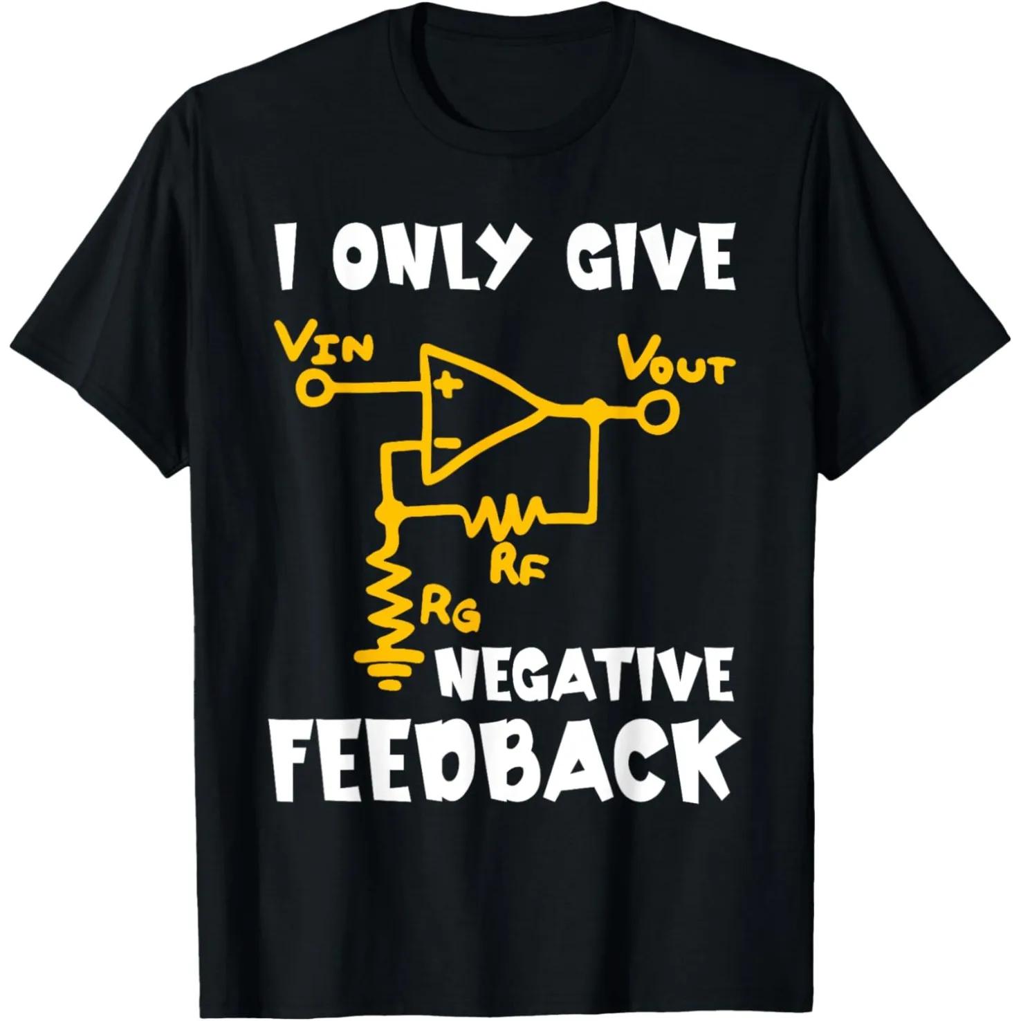 

Negative Feedback Op Amp Circuit Funny Electrical Engineering Graphic Tee Short Sleeve Cotton TShirt Unisex 4XL