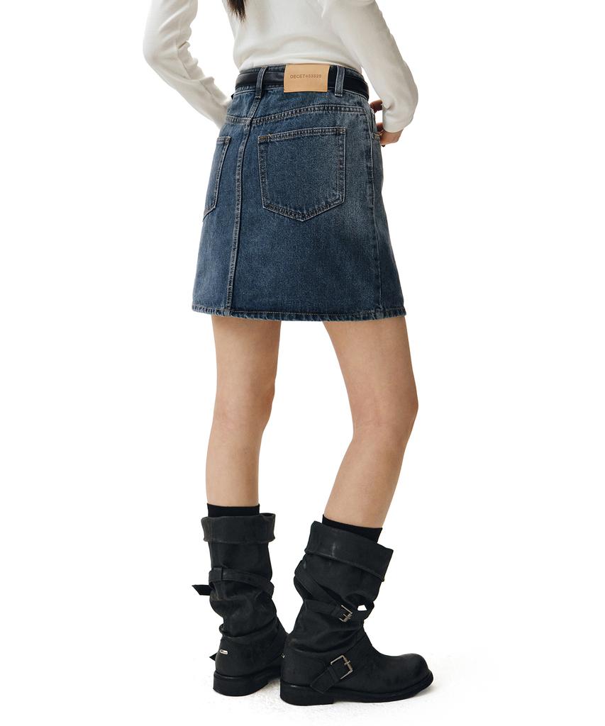 Deketeuumeon Signature Mini Skirt Dcsk001Bluea