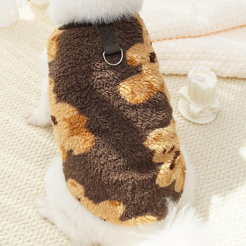 New XS-9XL Winter Puppy Clothes Warm Fleece Cute Bear Pattern Dog Vest Dog Sweater Pet Supplies Vest Pitbull New Year's Gift