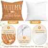 Fall Pumpkin Floral Throw Pillow Covers 4 Pcs Set Autumn Harvest Cushion Case Home Decor Sofa Couch Bed Thanksgiving