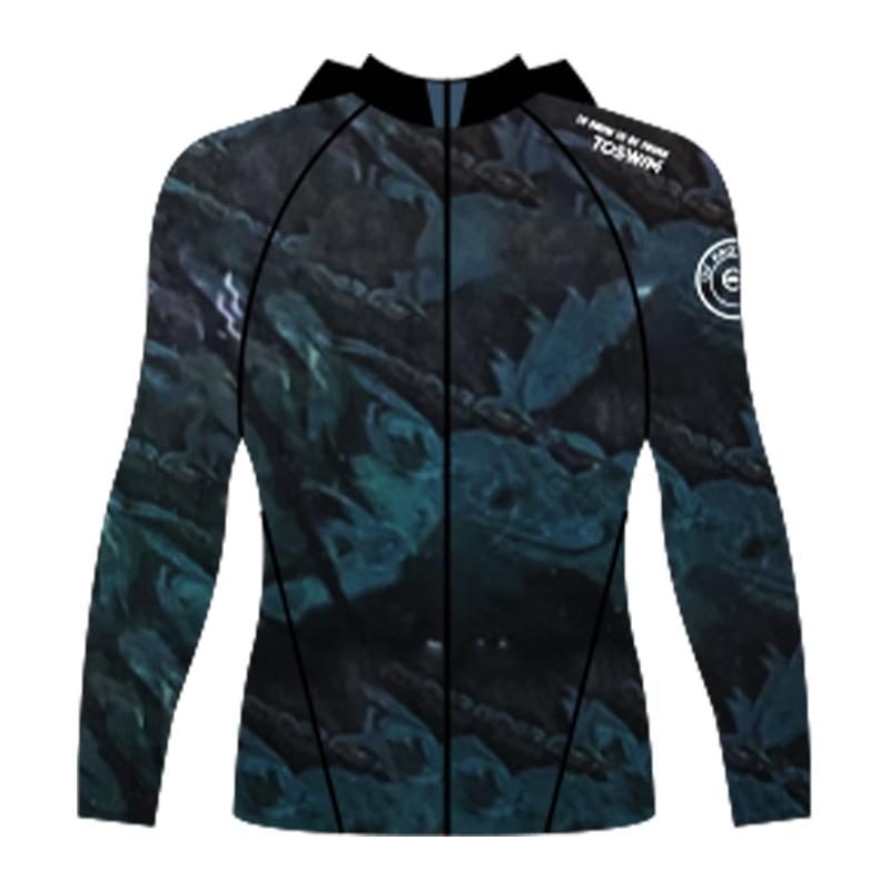 TOSWIM Men s Hooded Long Sleeve Rash Guard Swim Top XL