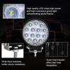 Safego 42W LED Work Light, Round, Wide Angle (60 degrees), LED Exterior Light for Vehicles, Agricultural Machinery, Off-Road Vehicles, Parks, Gardens,