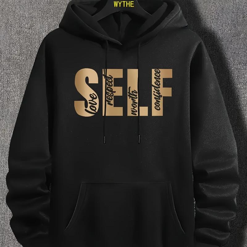 

Casual & Dinner Dates, Streamlined & Anti-Wrinkle, Men s Slim Fit Hooded Sweatshirt XXL чорний