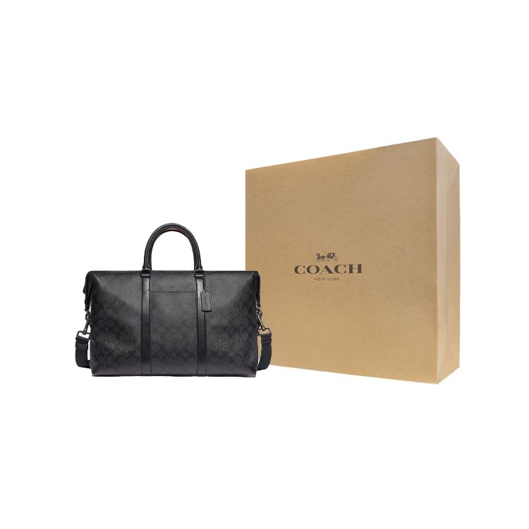 Coach Trekker 43 Classic Monogram Large Capacity Coated Canvas And Smooth Leather Tote And Crossbody Travel Bag Men bags 76811-JIO79