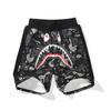 Pantaloncini Casual Bape Shark Camo da Uomo Estivi da Spiaggia Board Shorts a 5 Tasche Pantaloncini da Campo Streetwear