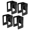 4PCS Log Rack Bracket Pre Drilled Steel Adjustable Firewood Rack Support for Indoor Outdoor Log Rack